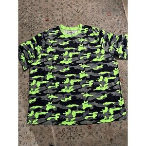 KingSize Mens 4XL Tall Green Camo Cotton Blend Outdoors Big Tee Shirt NEW